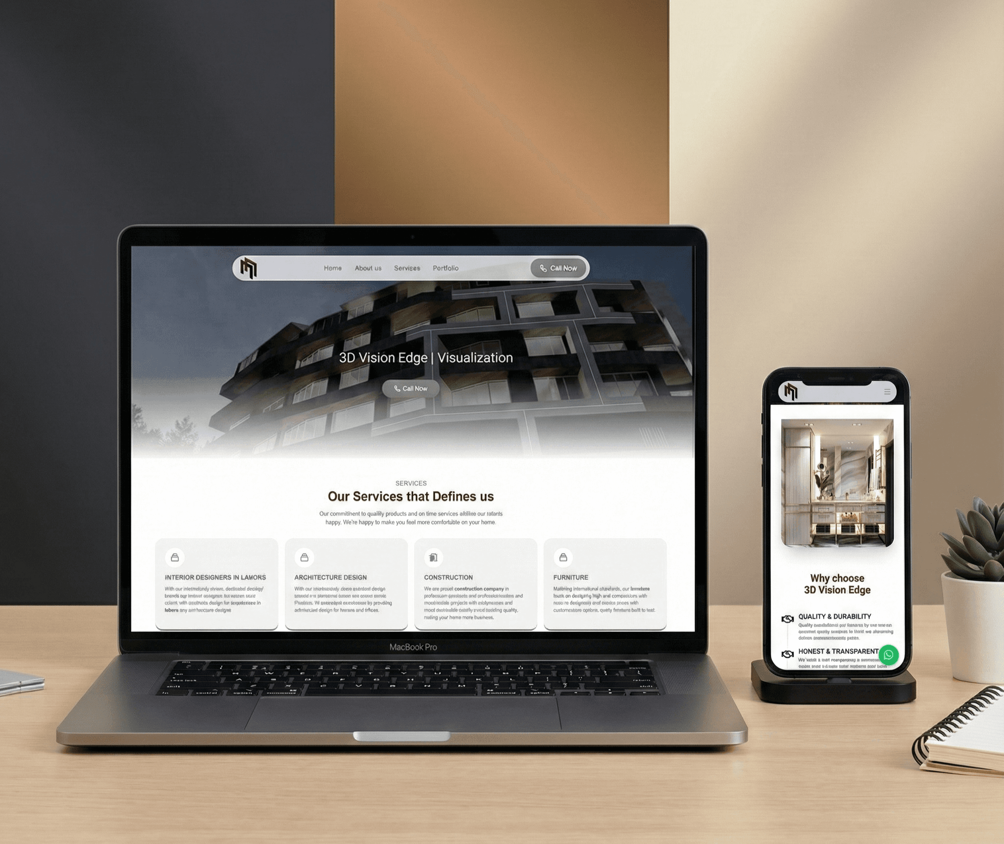 3D Vision Edge — project mockup